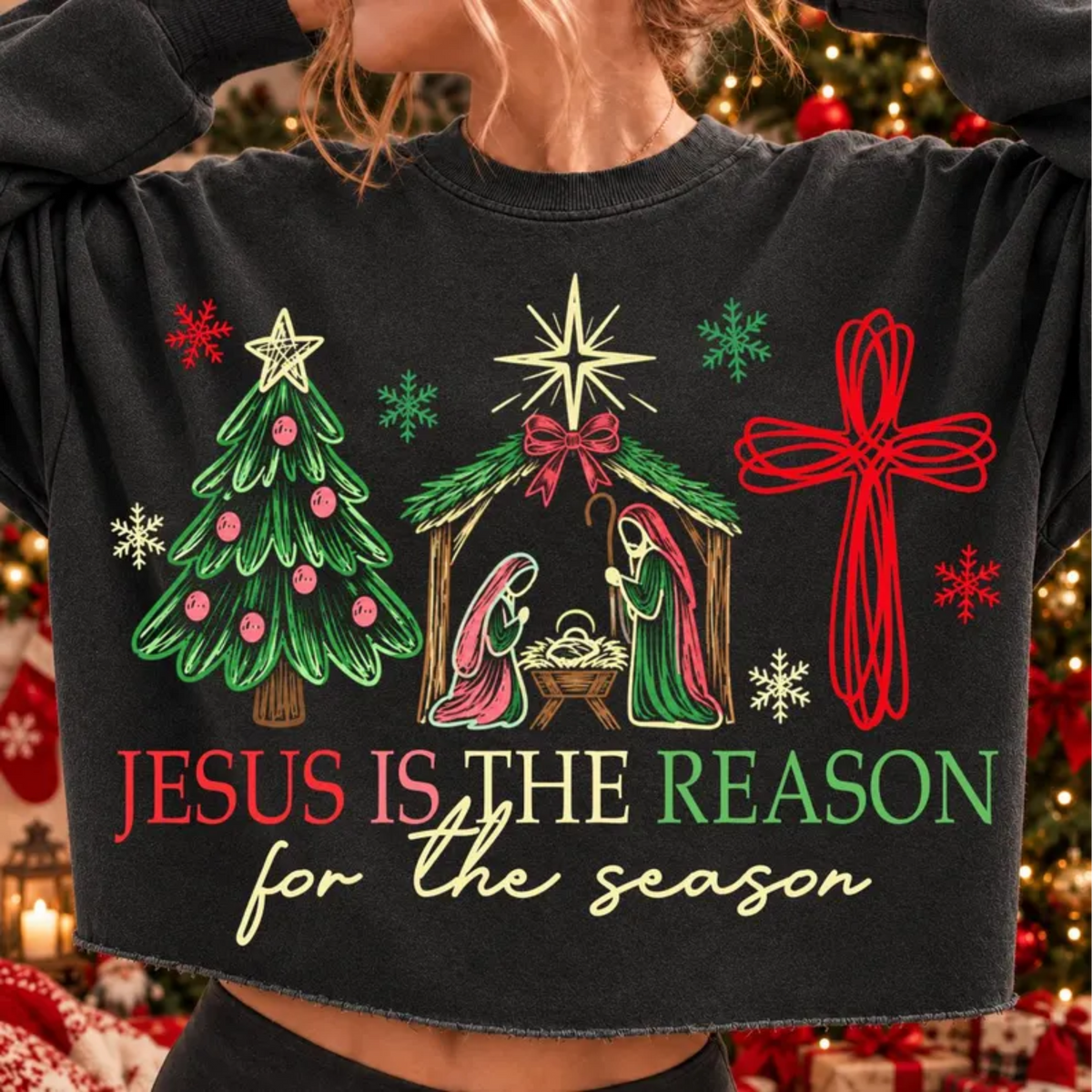 RTS JESUS IS THE REASON FOR THE SEASON DTF DIRECT TO FILM transfers ADULT 10.5X11.5