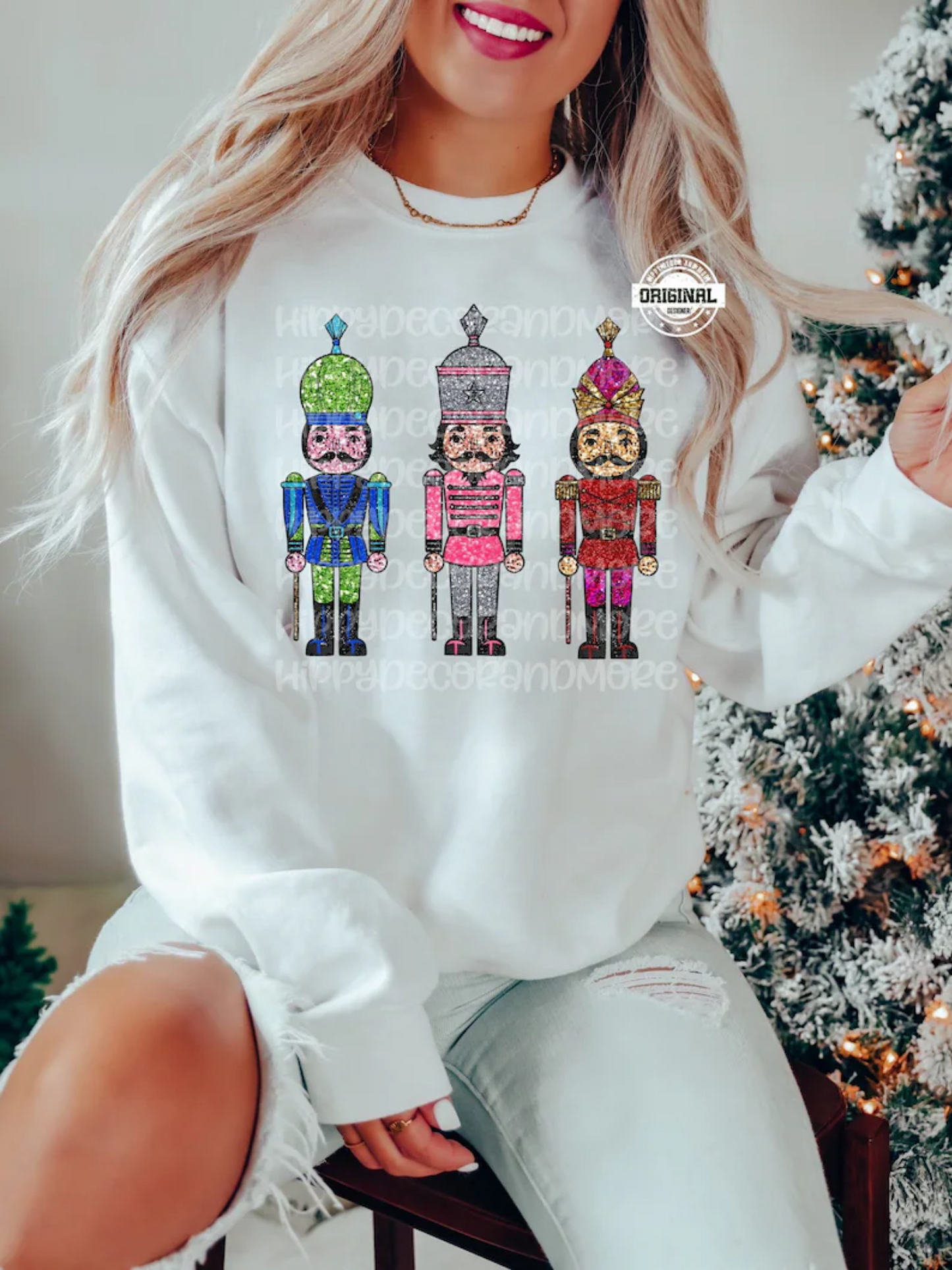 NUTCRACKER Christmas blue pink red DTF TRANSFER PRINT TO ORDER 665