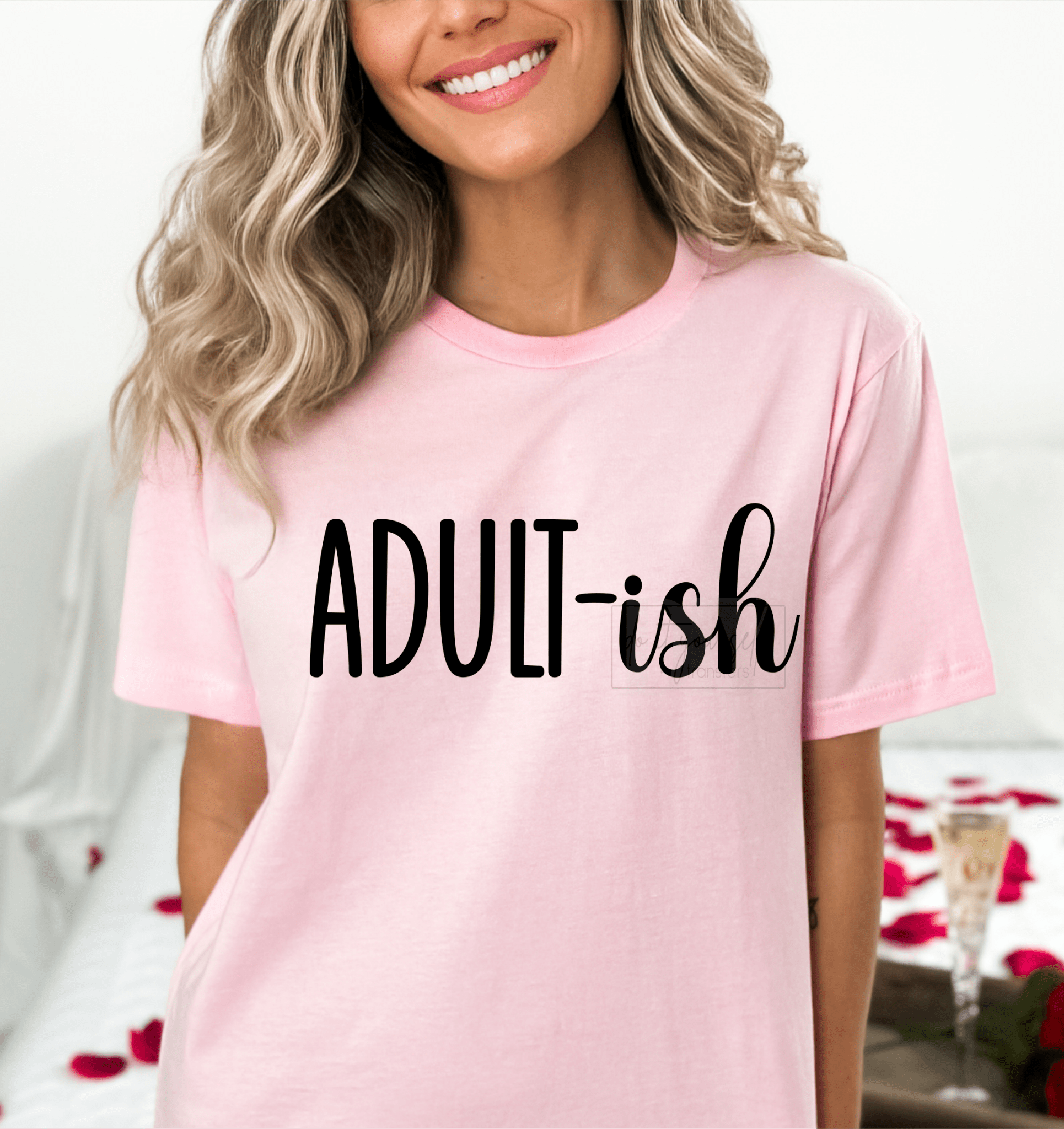Adult - ish SINGLE COLOR BLACK size ADULT 6x11.8 DTF TRANSFERPRINT TO ORDER - Do it yourself Transfers