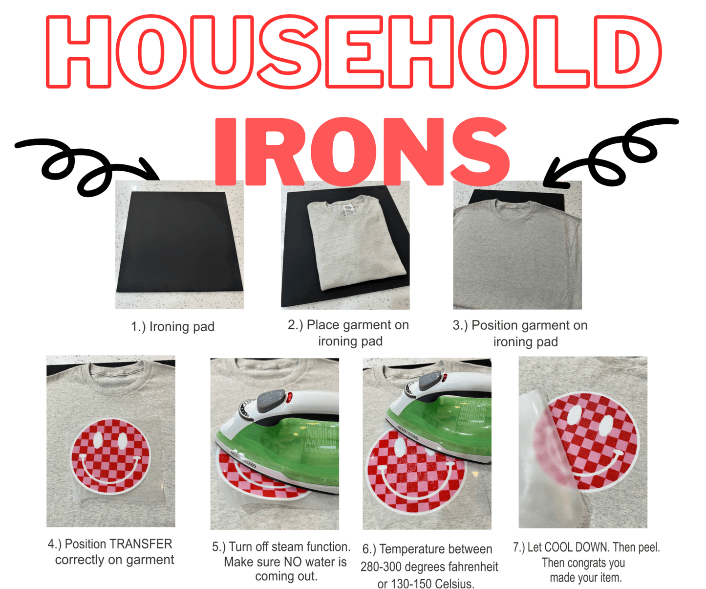 IRON ON - GRAB BAG transfers (ordering multiple bags may result in duplicates) - Do it yourself Transfers