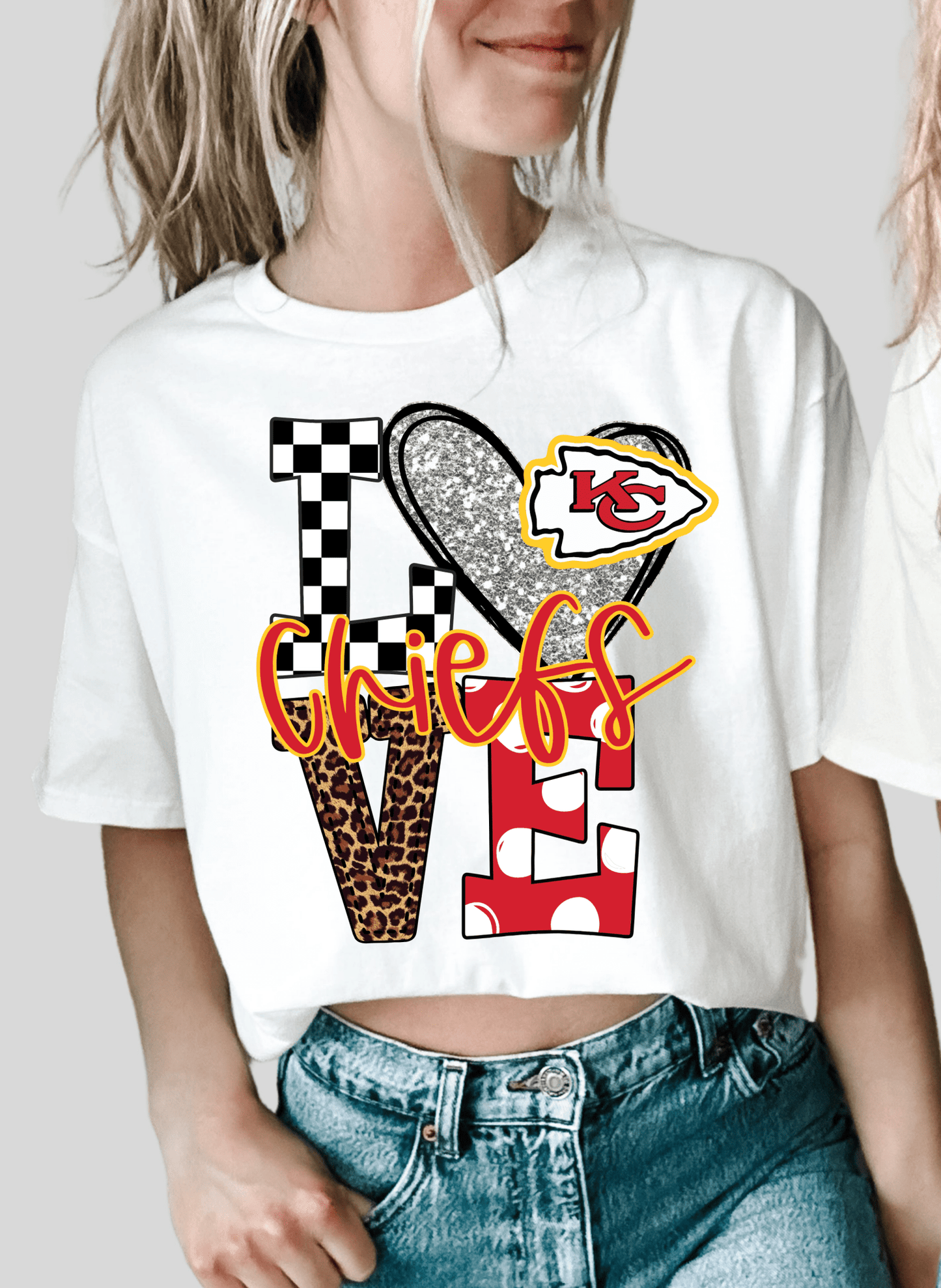 Love CHIEFS sports DTF size ADULT DTF TRANSFER PRINT TO ORDER - Do it yourself Transfers
