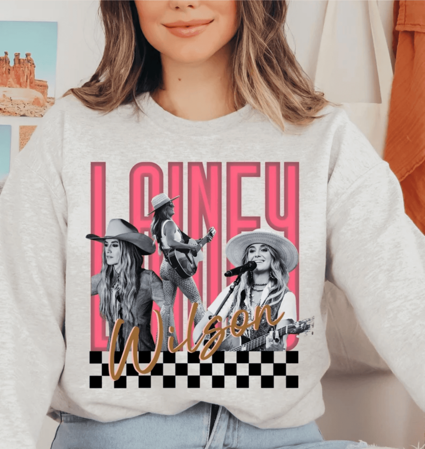 LW pink checkered singer DTF size ADULT DTF TRANSFER PRINT TO ORDER - Do it yourself Transfers