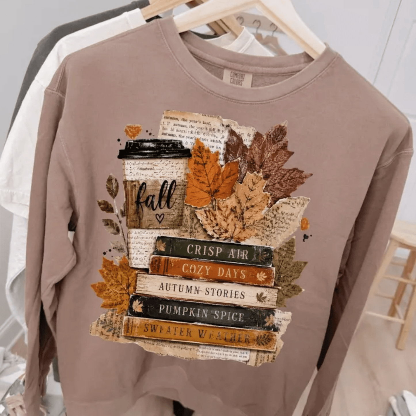 RTS FALL BOOKS COFFEE DTF DIRECT TO FILM transfers ADULT 10X11.5 - Do it yourself Transfers