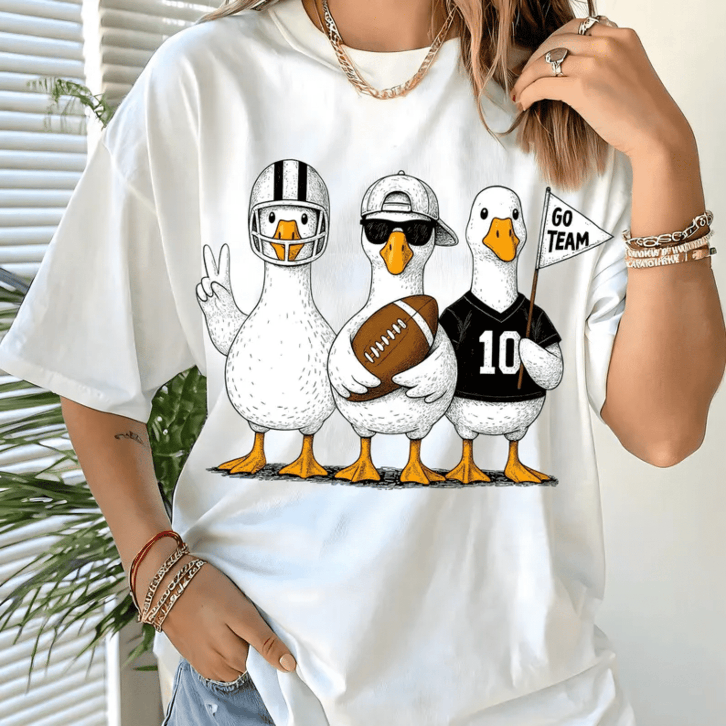 RTS GOOSE FOOTBALL SPORTS GO TEAM DTF DIRECT TO FILM transfers ADULT 10X11.5 - Do it yourself Transfers