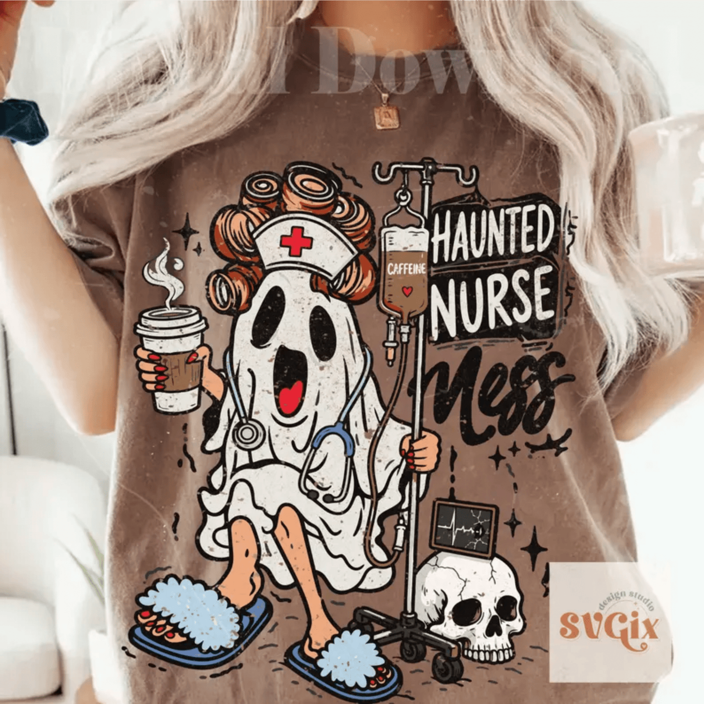 RTS HAUNTED NURSE MESS DTF DIRECT TO FILM transfers ADULT 10X11.5 - Do it yourself Transfers