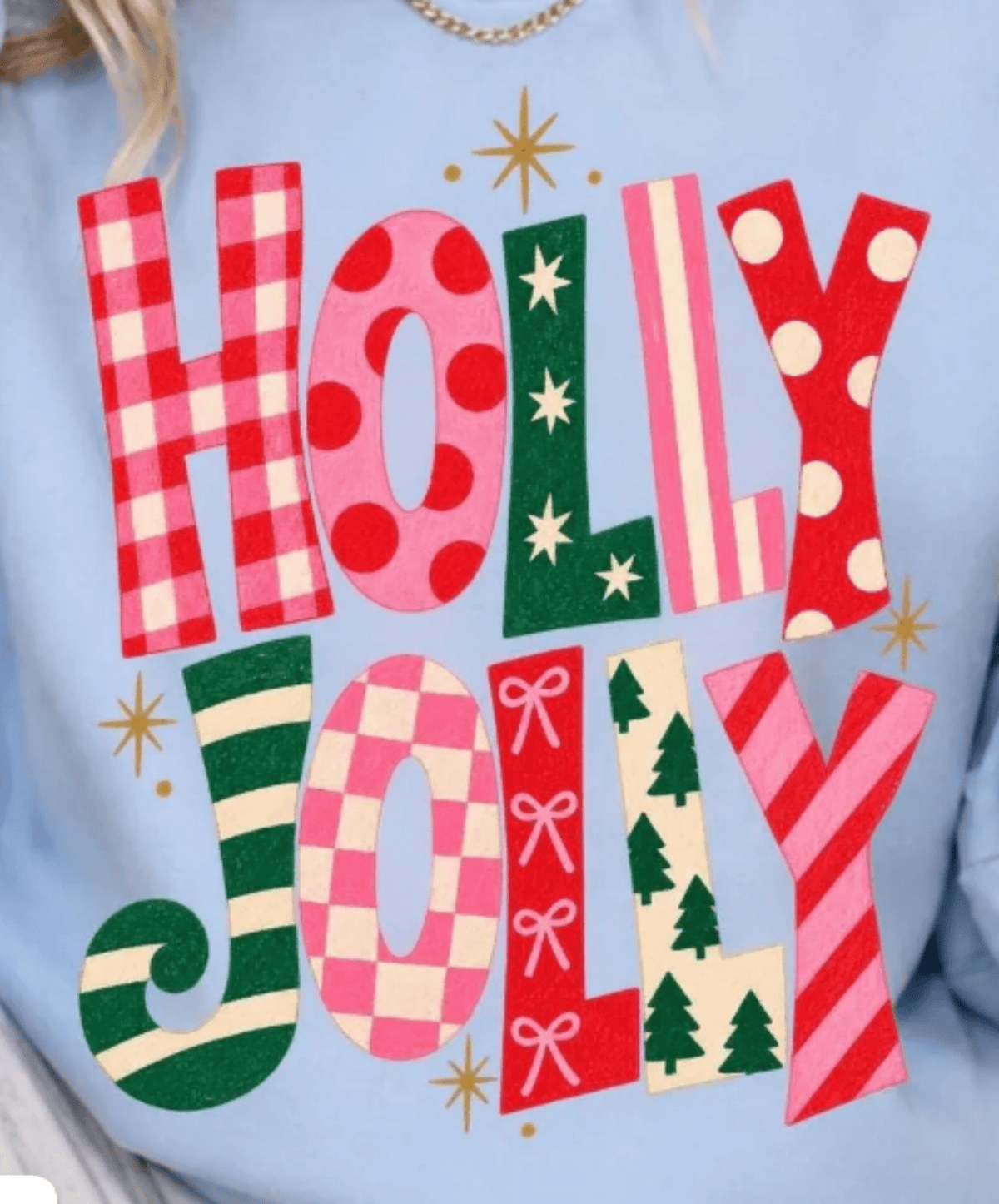 RTS HOLLY JOLLY CHRISTMAS DTF DIRECT TO FILM transfers ADULT 10.5X11.5 - Do it yourself Transfers