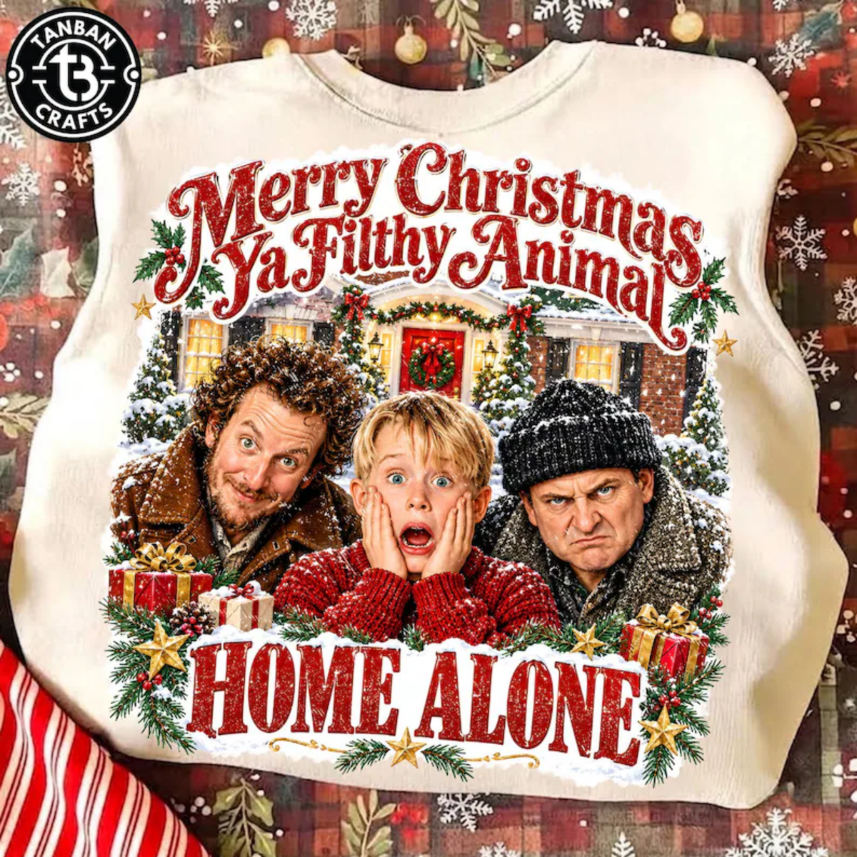 RTS MERRY CHRISTMAS YA FILTHY ANIMAL DTF DIRECT TO FILM transfers ADULT 10.5X11.5 - Do it yourself Transfers