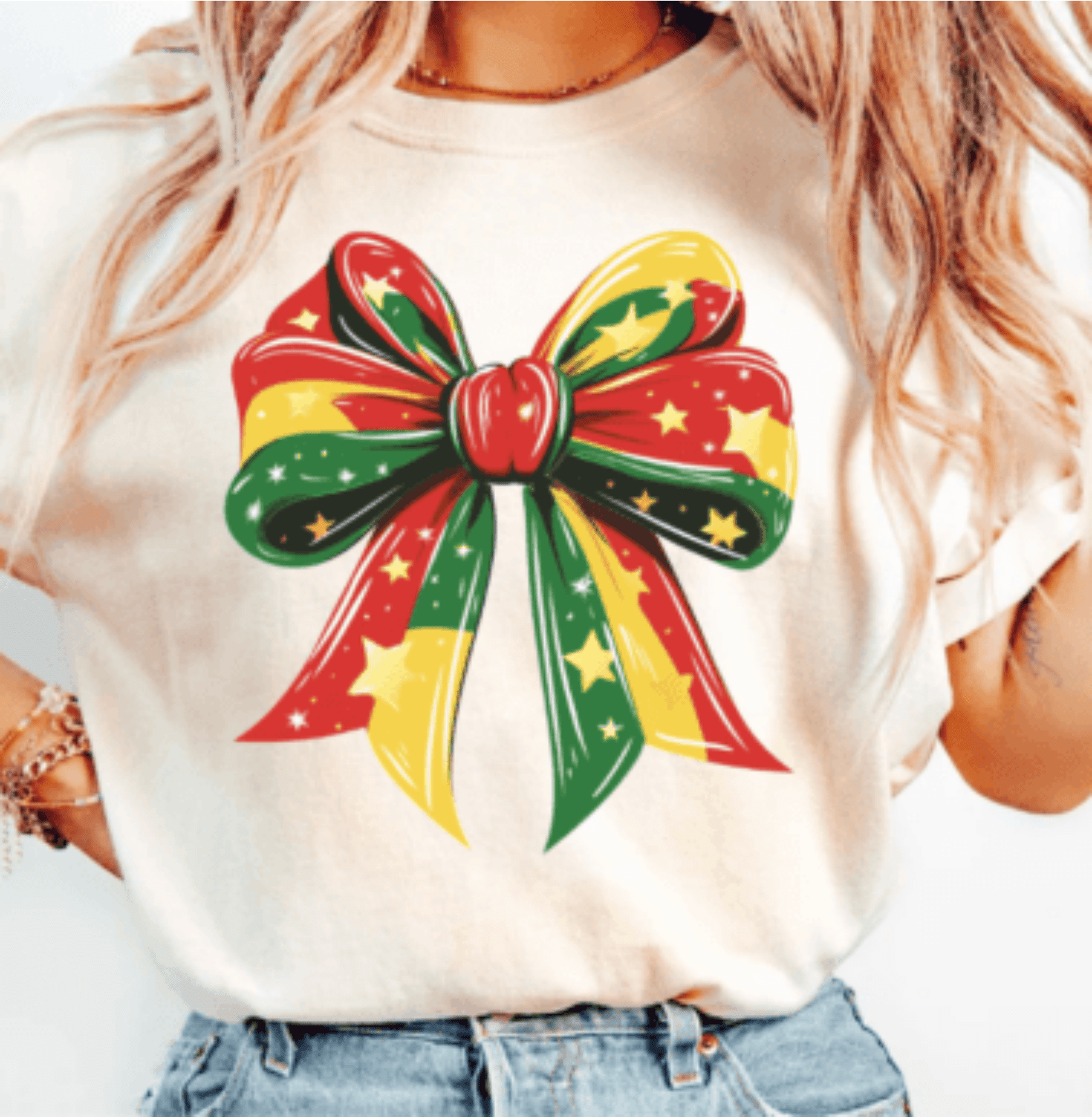 TRANSFER TUESDAY JUNETEENTH BOW COQUETTE DTF DIRECT TO FILM transfers size ADULT 10X12 - Do it yourself Transfers