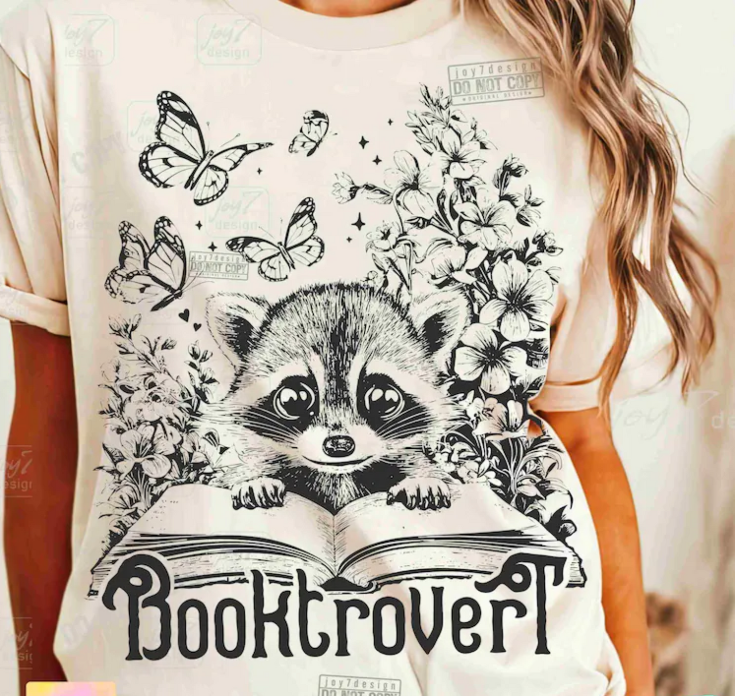 BOOKTROVERT BUTTERFLIES BOOKS SINGLE COLOR BLACK DTF TRANSFER PRINT TO ORDER 718