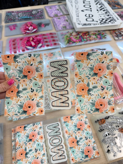 RTS MOM PLASTEL FLOWERS CUP WRAP UV DTF 16OZ