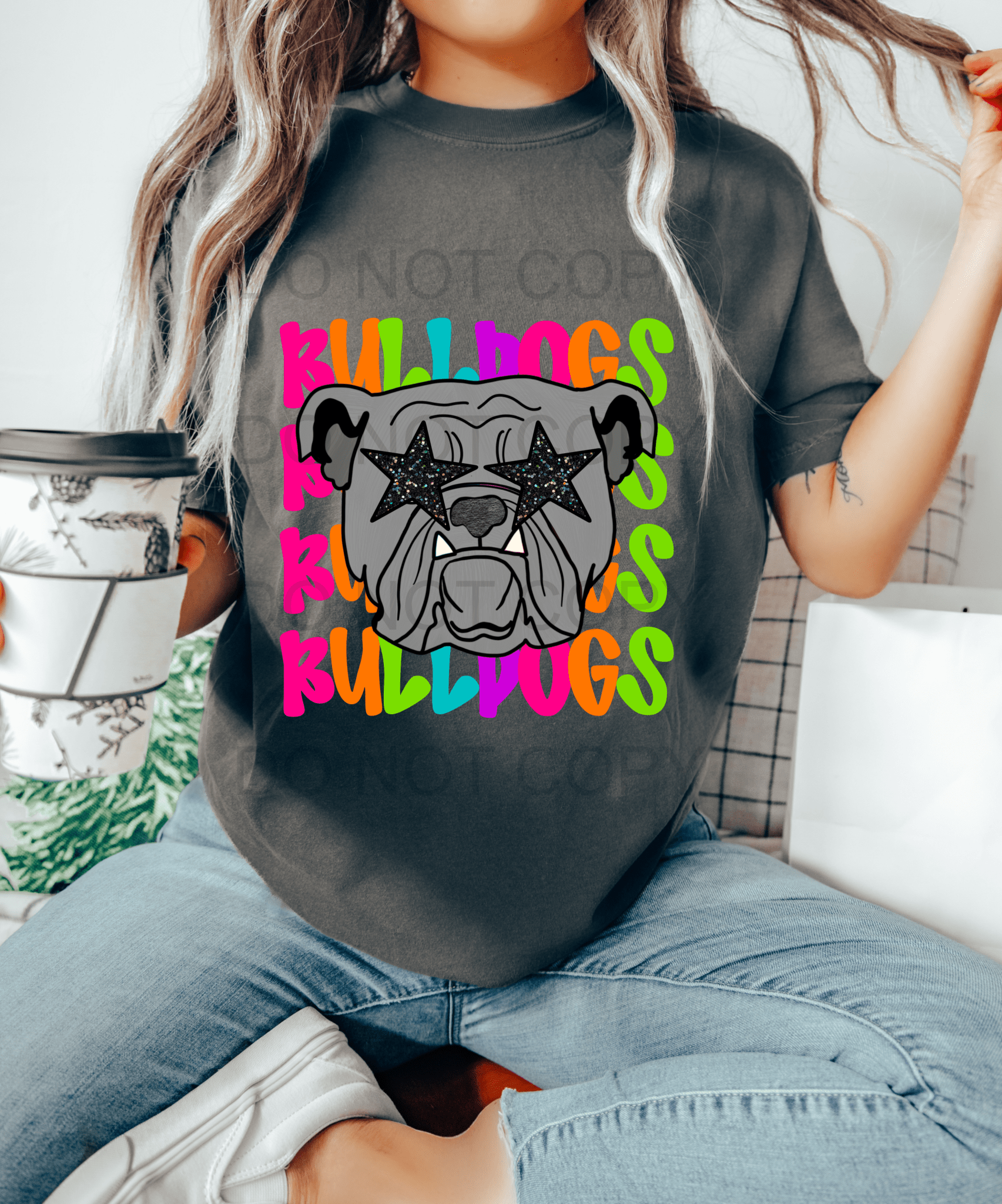 BULLDOGS stars multi color DTF size ADULT DTF TRANSFER PRINT TO ORDER - Do it yourself Transfers