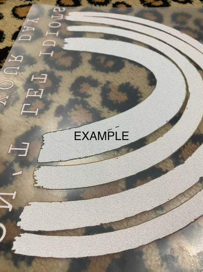 FANCY reba frame leopard Adult size DTF TRANSFERPRINT TO ORDER - Do it yourself Transfers