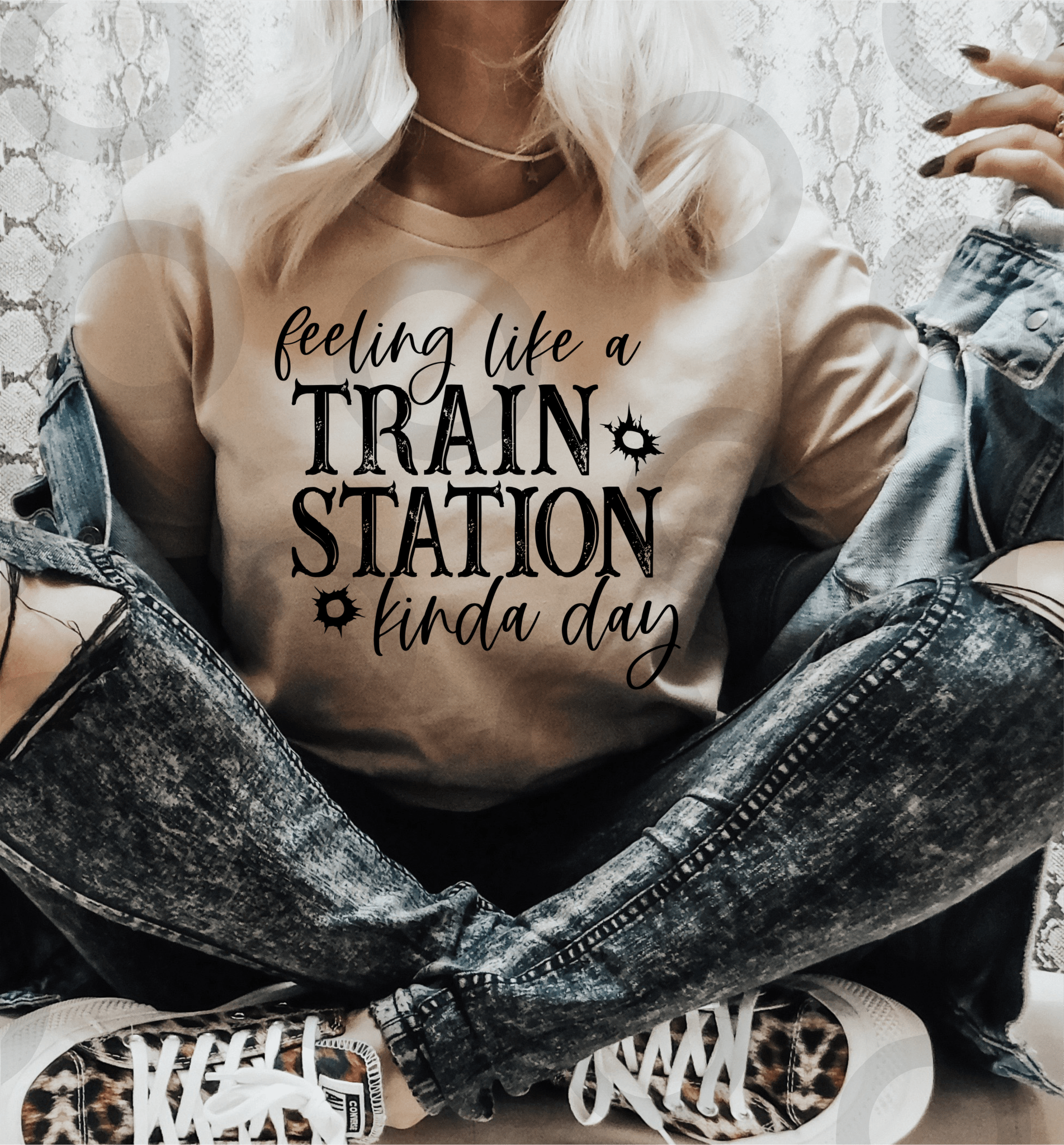 Feeling like a Train Station kinda day SINGLE COLOR BLACK size ADULT DTF TRANSFERPRINT TO ORDER - Do it yourself Transfers