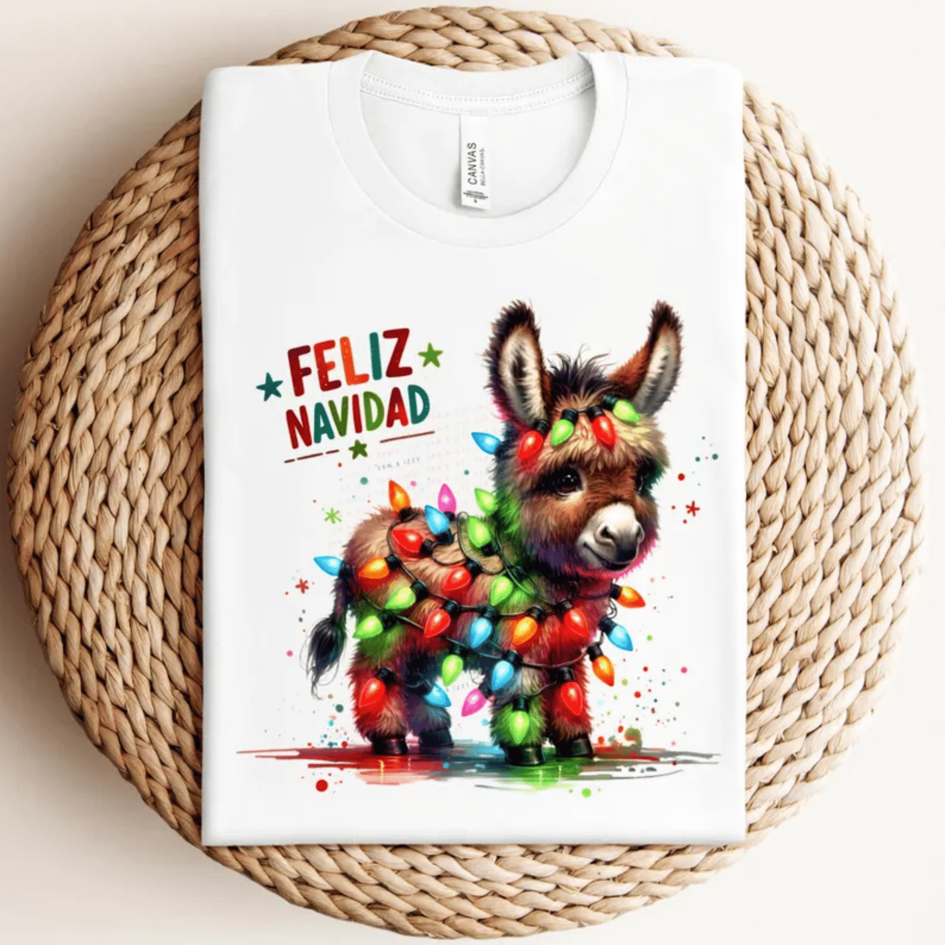 Feliz Navidad Tuki Tuki Donkey DTF size ADULT DTF TRANSFER PRINT TO ORDER - Do it yourself Transfers