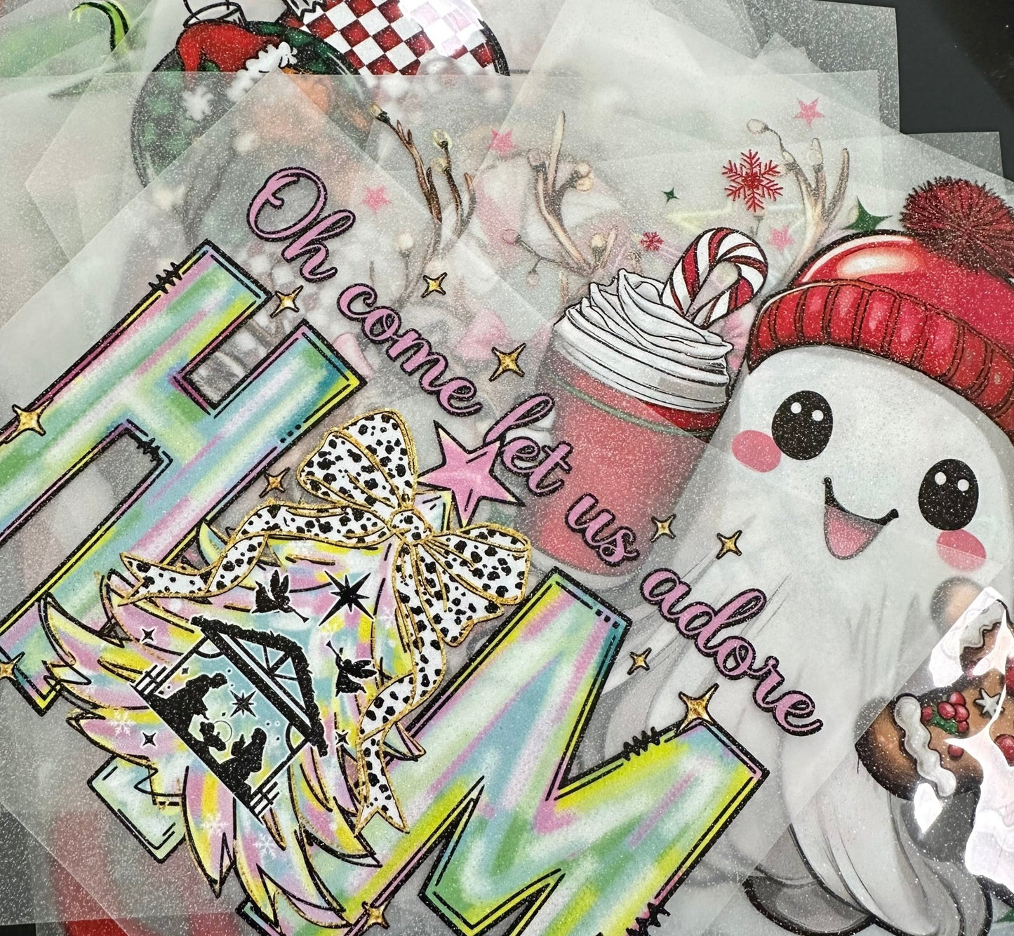 IRON ON SAFE GRAB BAG Bundles GLITTER 20 TRANSFERS - Do it yourself Transfers