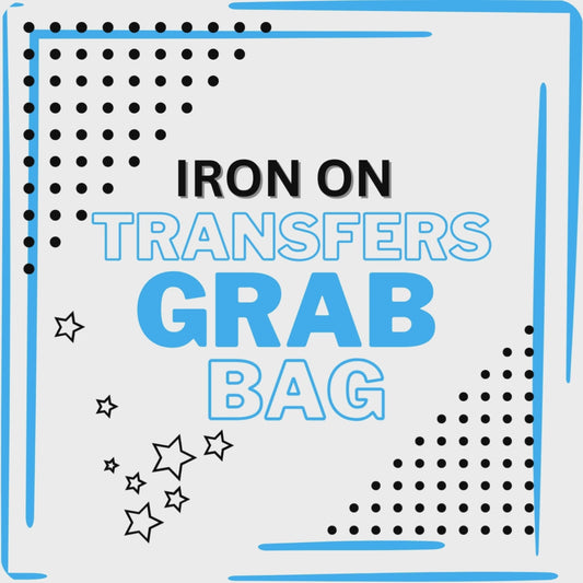 IRON ON - GRAB BAG transfers (ordering multiple bags may result in duplicates)