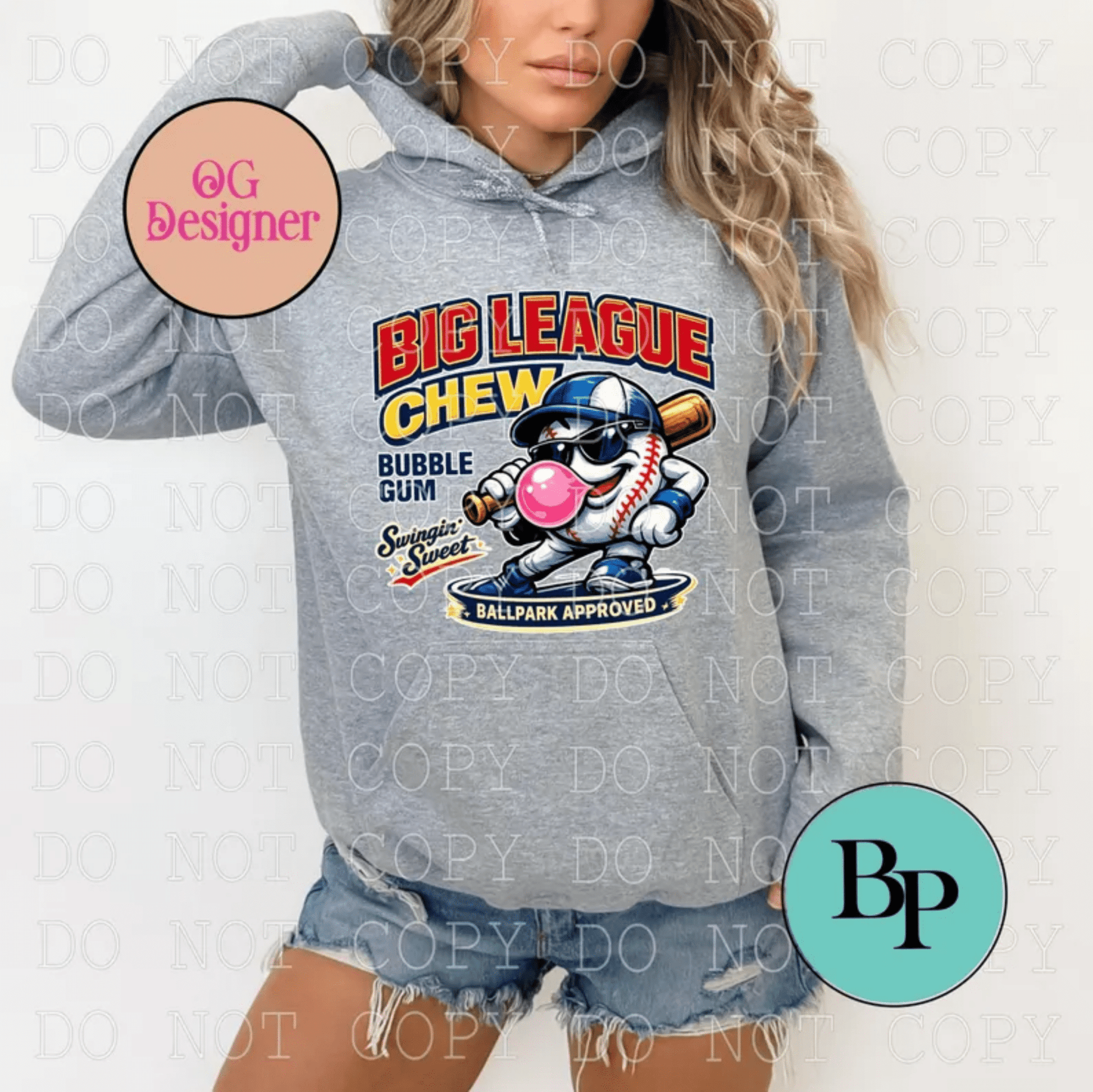 RTS BIG LEAGUE CHEW BUBBLE GUM BASEBALL DTF DIRECT TO FILM transfers ADULT 10X11.5 - Do it yourself Transfers