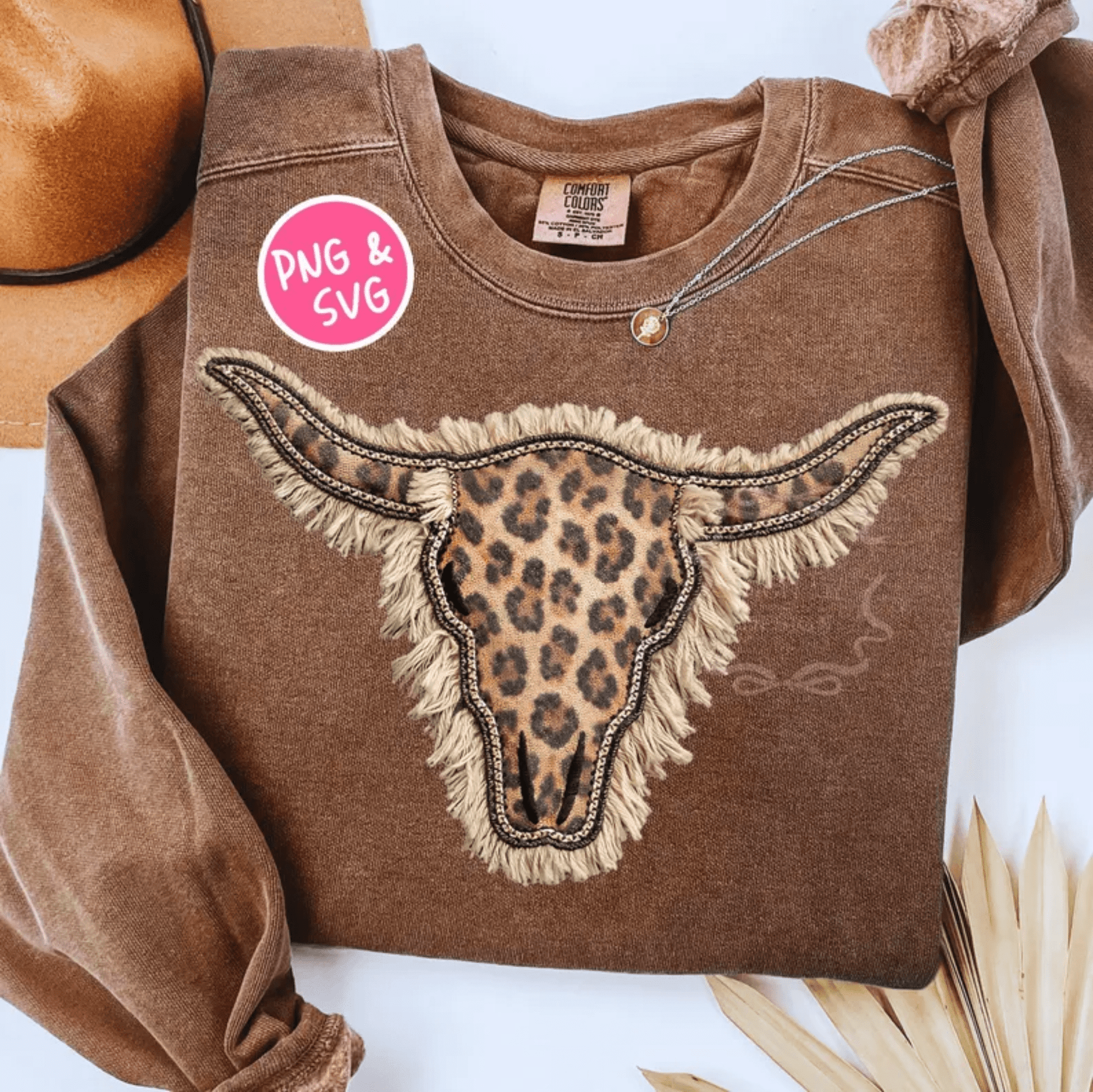 RTS BOHO WESTERN BULL LEOPARD FAUX DTF DIRECT TO FILM transfers ADULT 10X11.5 - Do it yourself Transfers