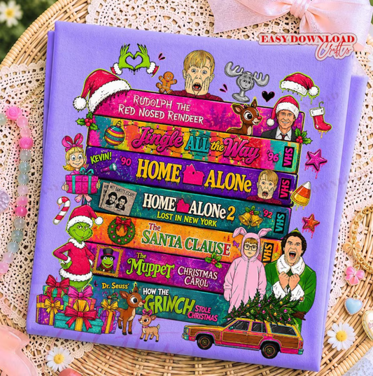 RTS CHRISTMAS TAPES DTF DIRECT TO FILM transfers ADULT 10X11.5 - Do it yourself Transfers