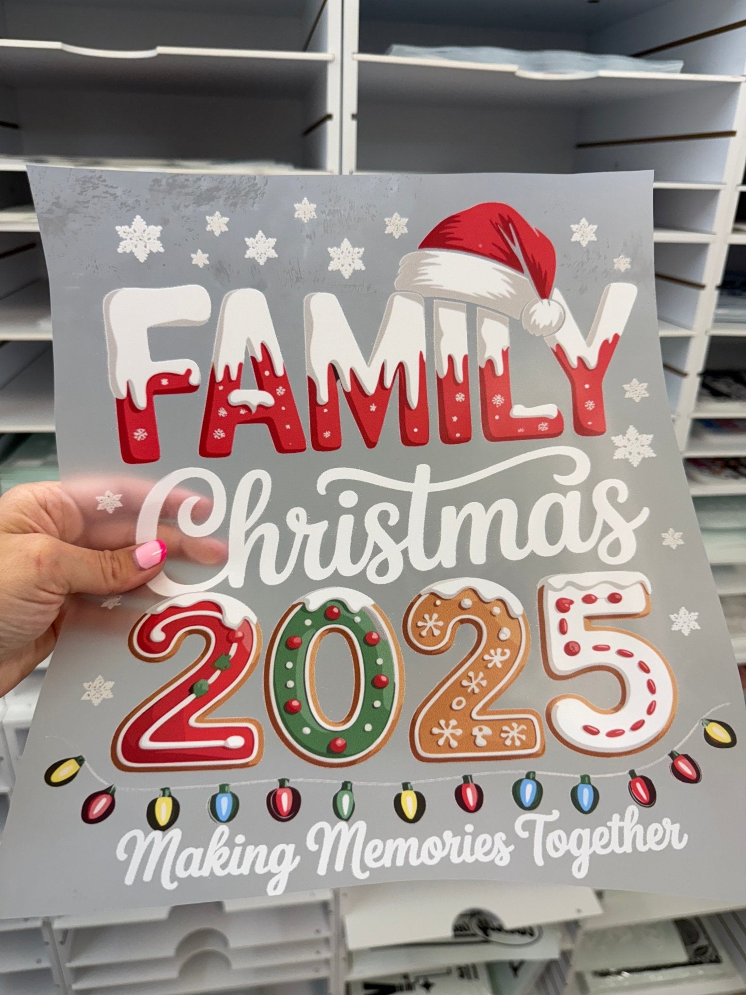 RTS FAMILY CHRISMTAS 2025 GINGERBREAD DTF DIRECT TO FILM transfers ADULT 10X12 - Do it yourself Transfers