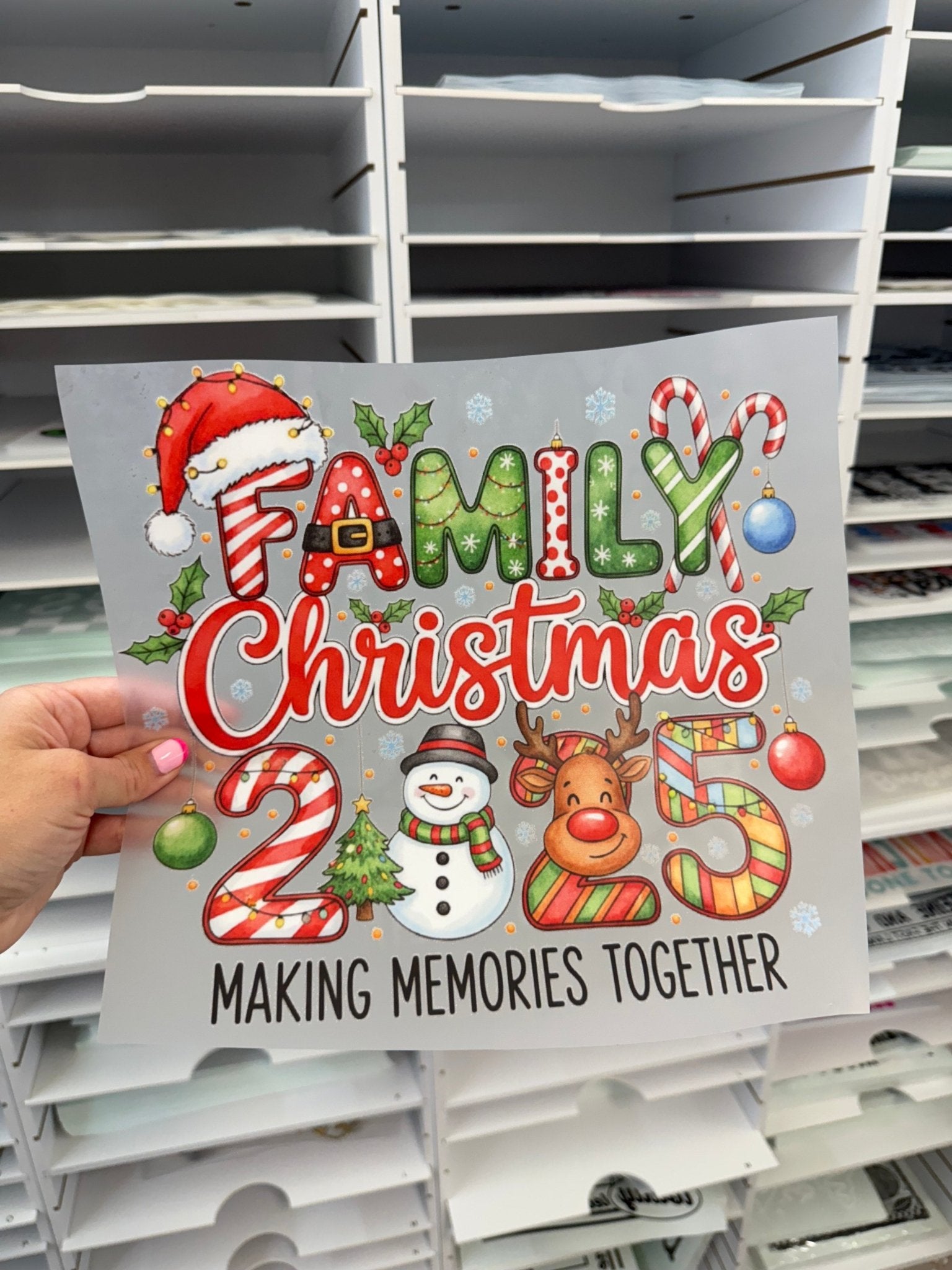 RTS FAMILY CHRISMTAS 2025 MAKING MEMORIES TOGETHER DTF DIRECT TO FILM transfers ADULT 10X11 - Do it yourself Transfers