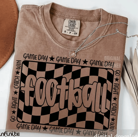 RTS FOOTBALL GAME DAY SINGLE COLOR BLACK Screen Print transfers size ADULT 9x12 7 - O - Do it yourself Transfers