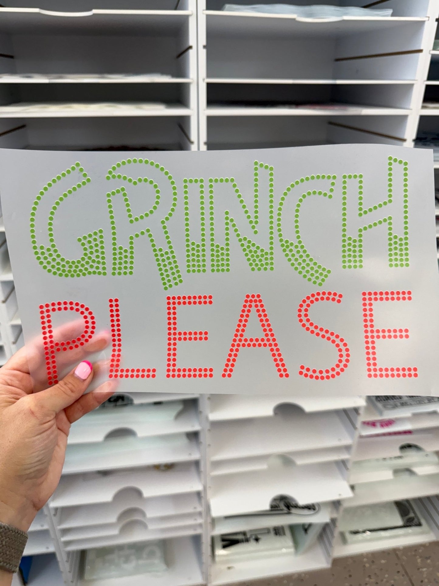 RTS GRINCH PLEASE CHRISTMAS DTF DIRECT TO FILM transfers ADULT 9X12 - Do it yourself Transfers