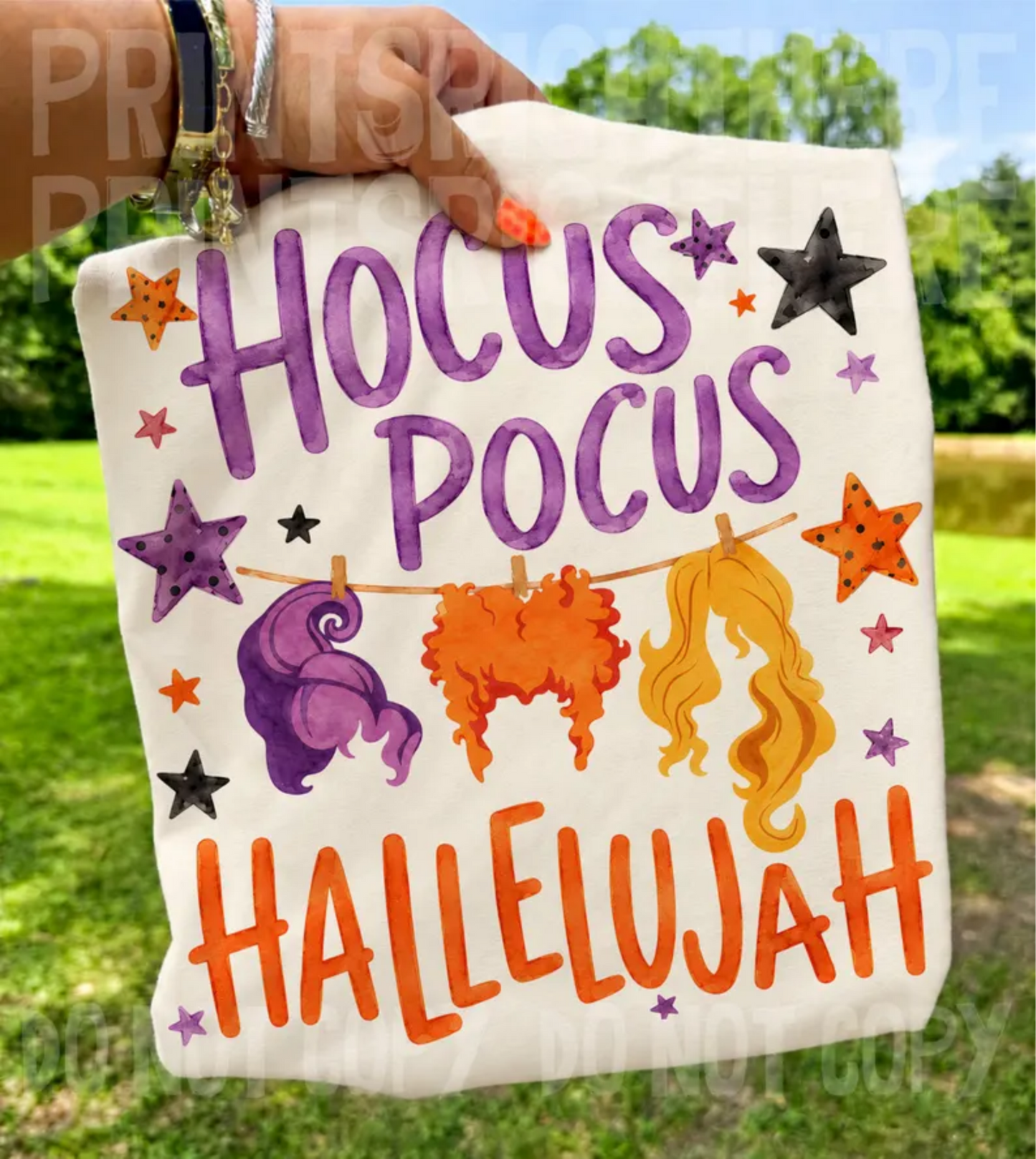 RTS HOCUS POCUS HALLELUJAH DTF DIRECT TO FILM transfers ADULT 10X11.5 - Do it yourself Transfers