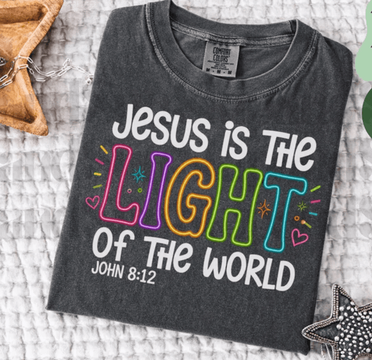 RTS JESUS IS THE LIGHT OF THE WORLD DTF DIRECT TO FILM transfers ADULT 10X11.5 - Do it yourself Transfers