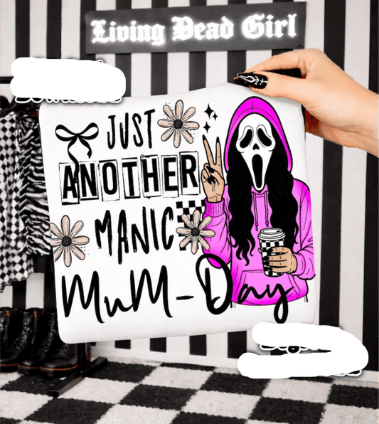 RTS JUST ANOTHER MANIC MONDAY SCREAM HALLOWEEN DTF DIRECT TO FILM transfers ADULT 10X11.5 - Do it yourself Transfers