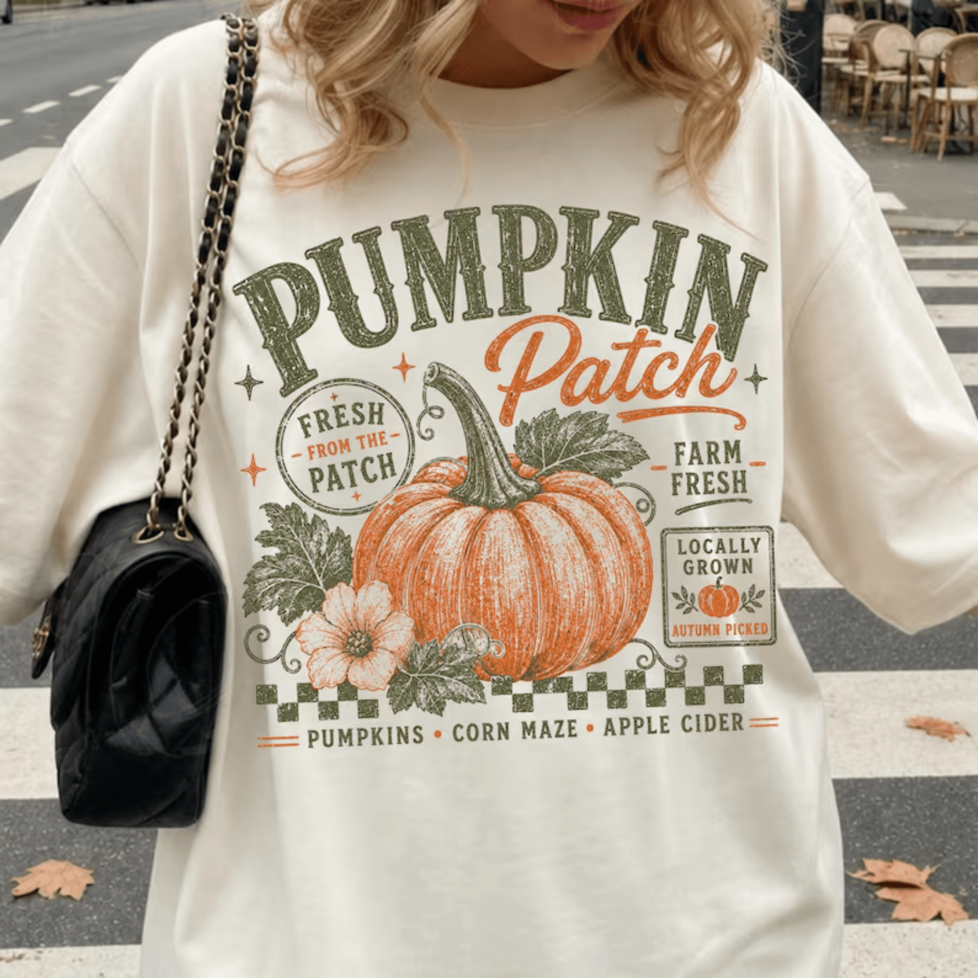 RTS PUMPKIN PATCH DTF DIRECT TO FILM transfers ADULT 10X11.5 - Do it yourself Transfers