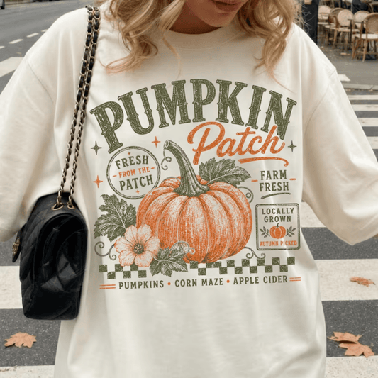 RTS PUMPKIN PATCH DTF DIRECT TO FILM transfers ADULT 10X11.5 - Do it yourself Transfers