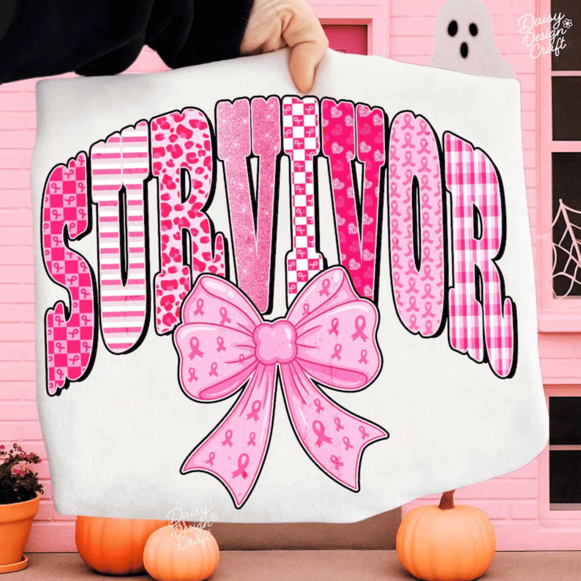 RTS SURVIVOR CANCER RIBBON DTF DIRECT TO FILM transfers ADULT 10X11.5 - Do it yourself Transfers