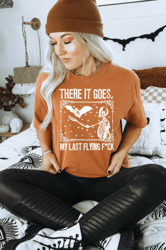 There it goes. my last flying f*uck bats skulls SINGLE COLOR WHITE size ADULT DTF TRANSFERPRINT TO ORDER - Do it yourself Transfers