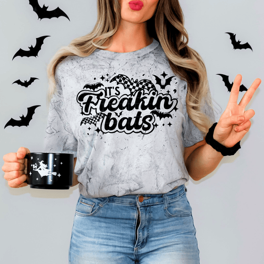 TRANSFER TUESDAY JUNE 24TH IT'S FREAKIN BATS CHECKER SINGLE COLOR BLACK Screen Print transfers size ADULT 9X12 - Do it yourself Transfers