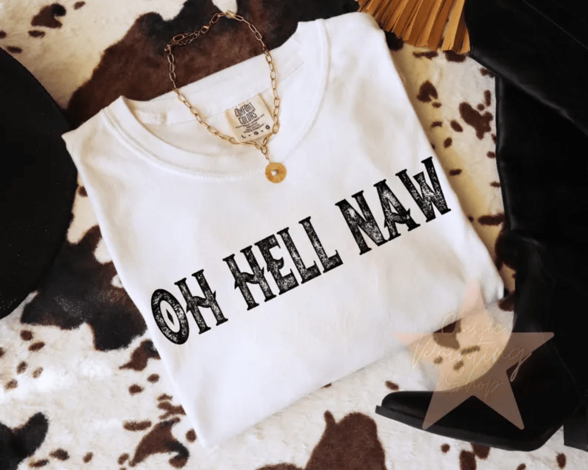 TRANSFER TUESDAY OH HE LL NAW SINGLE COLOR BLACK SCREEN PRINT transfer ADULT 9X12 - Do it yourself Transfers