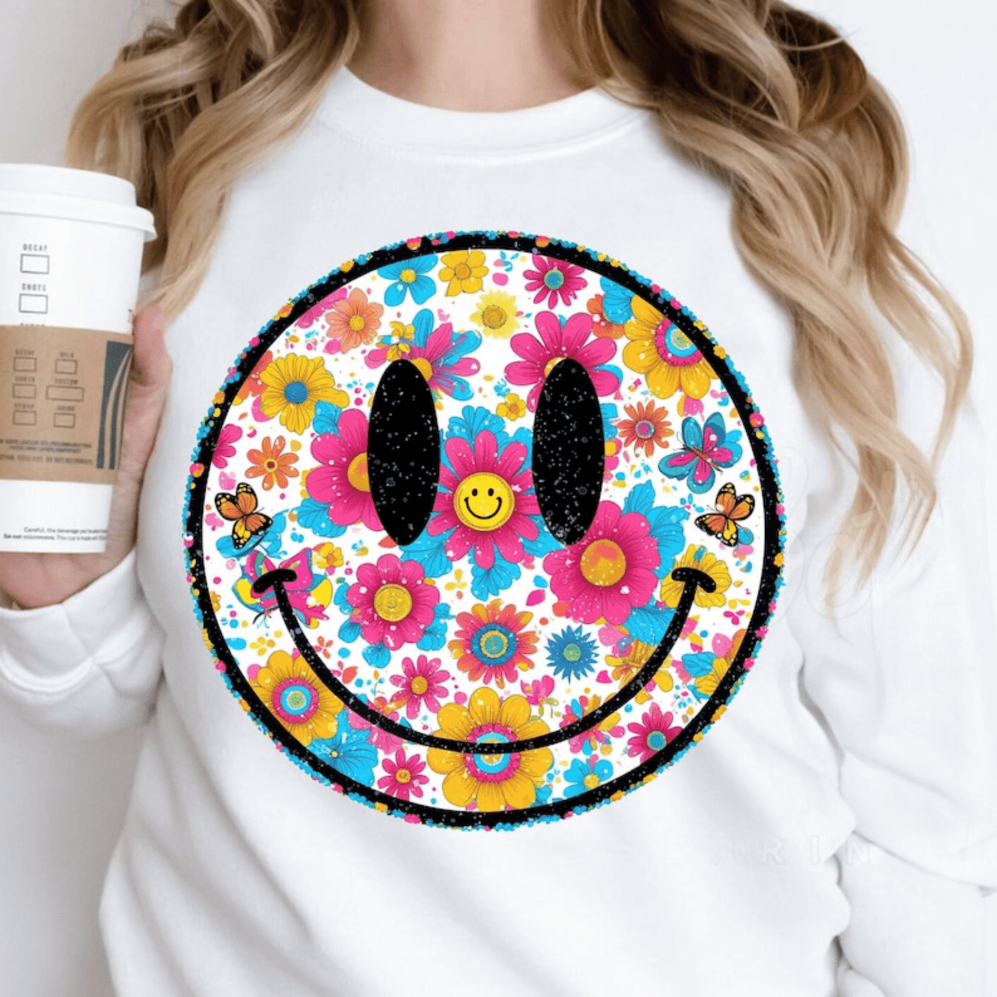 TRANSFER TUESDAY SMILE FLORAL FLOWERS SUMMER TIME DTF DIRECT TO FILM transfers ADULT 10X11 - Do it yourself Transfers