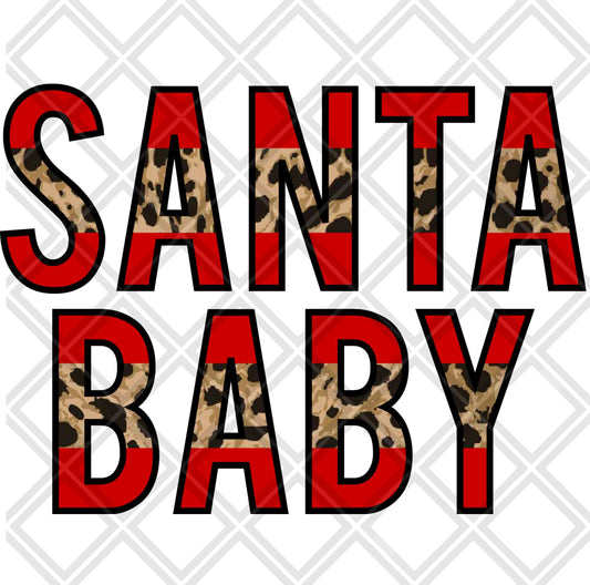Santa Baby No Frame DTF TRANSFERPRINT TO ORDER