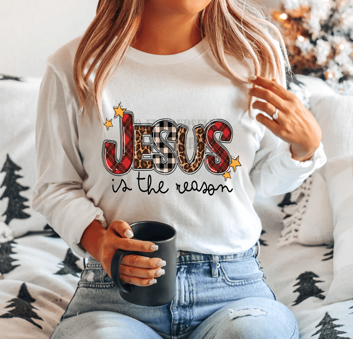 Jesus is the reason stars Christmas Adult size DTF TRANSFER PRINT TO ORDER 133 - Do it yourself Transfers
